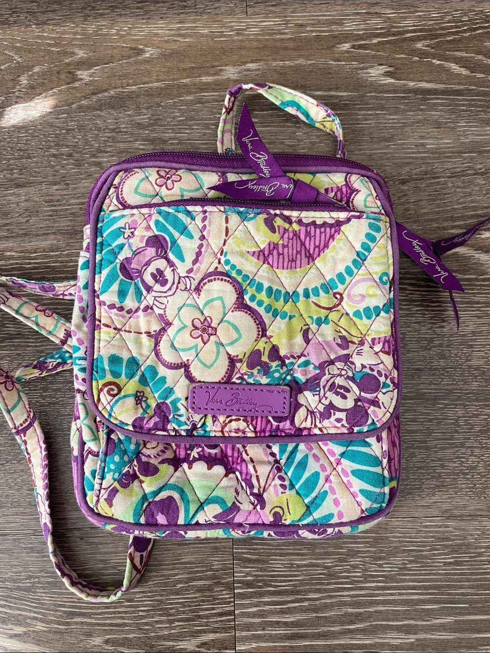 Vera Bradley Disney Parks Minnie and Mickey Quilted Crossbody Purse